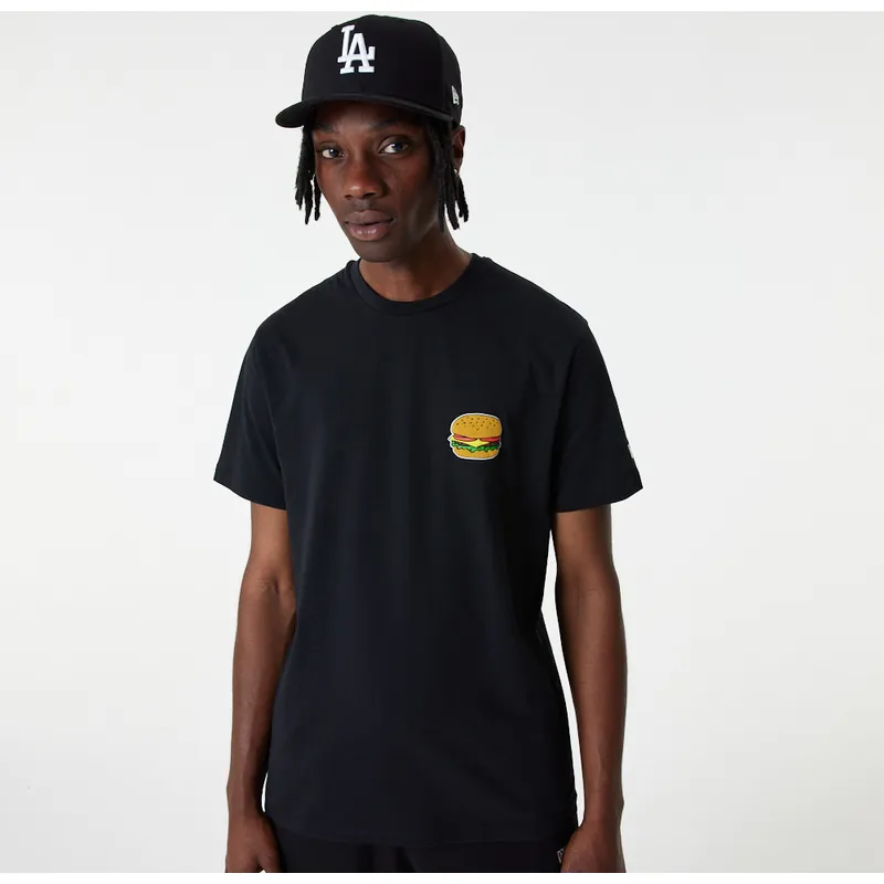 magliette-manica-corta-nero-dei-camiseta-manga-corta-negra-good-burger-good-life-food-graphic-di-new-era