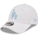 cappellino-curvo-bianco-regolabile-con-logo-blu-per-bambino-9forty-league-essential-dei-los-angeles-dodgers-mlb-di-new-era