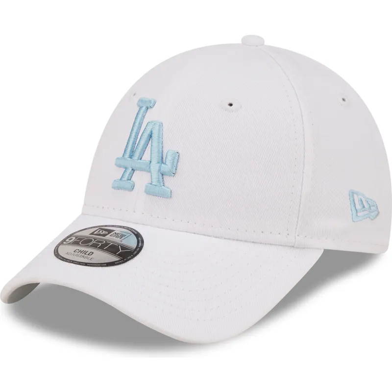 cappelli-curva-bianco-cinghia-regolabile-per-bambino-9forty-league-essential-dei-los-angeles-dodgers-mlb-di-new-era