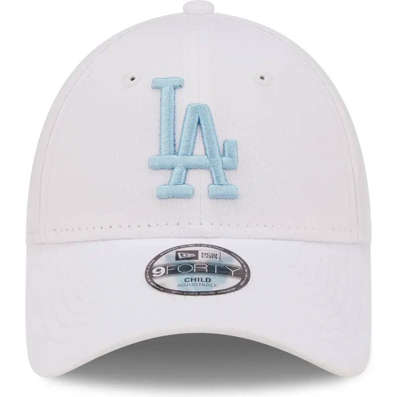 cappelli-curva-bianco-cinghia-regolabile-per-bambino-9forty-league-essential-dei-los-angeles-dodgers-mlb-di-new-era