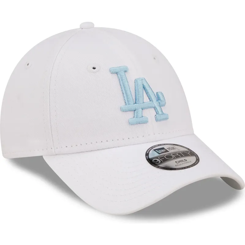cappelli-curva-bianco-cinghia-regolabile-per-bambino-9forty-league-essential-dei-los-angeles-dodgers-mlb-di-new-era