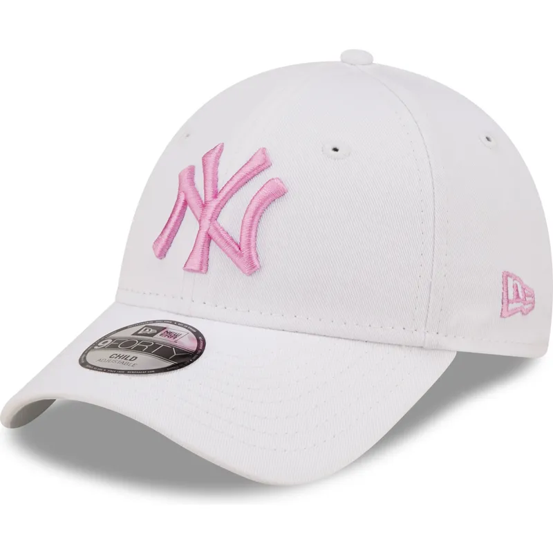 mutzen-gebogen-weiss-verstellbares-band-fur-kinder-rosa-9forty-league-essential-der-new-york-yankees-mlb-von-new-era mutzen-gebogen-weiss-verstellbares-band-fur-kinder-rosa-9forty-league-essential-der-new-york-yankees-mlb-von-new-era