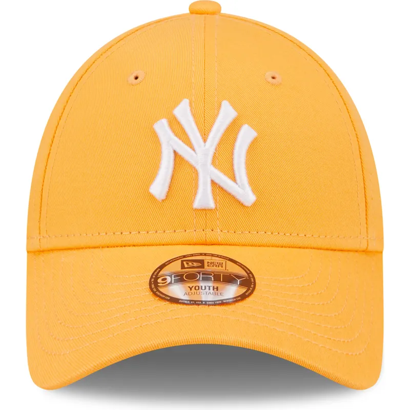 cappelli-curva-arancia-cinghia-regolabile-per-bambino-9forty-league-essential-dei-new-york-yankees-mlb-di-new-era