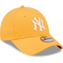 cappellino-curvo-arancione-regolabile-per-bambino-9forty-league-essential-dei-new-york-yankees-mlb-di-new-era