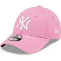 cappellino-curvo-rosa-regolabile-per-bambino-9forty-league-essential-dei-new-york-yankees-mlb-di-new-era