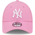 cappellino-curvo-rosa-regolabile-per-bambino-9forty-league-essential-dei-new-york-yankees-mlb-di-new-era