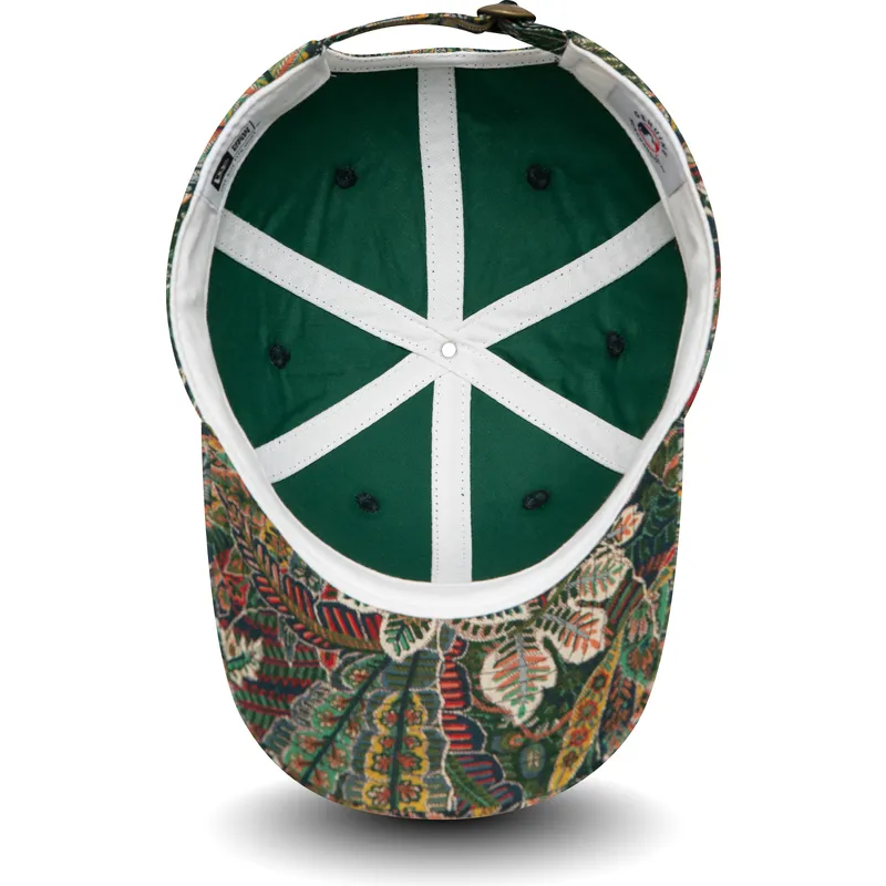 cappelli-curva-verde-cinghia-regolabile-9forty-all-over-print-floral-dei-new-york-yankees-mlb-di-new-era
