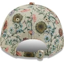 mutzen-gebogen-beige-verstellbares-band-9forty-all-over-print-floral-der-new-york-yankees-mlb-von-new-era