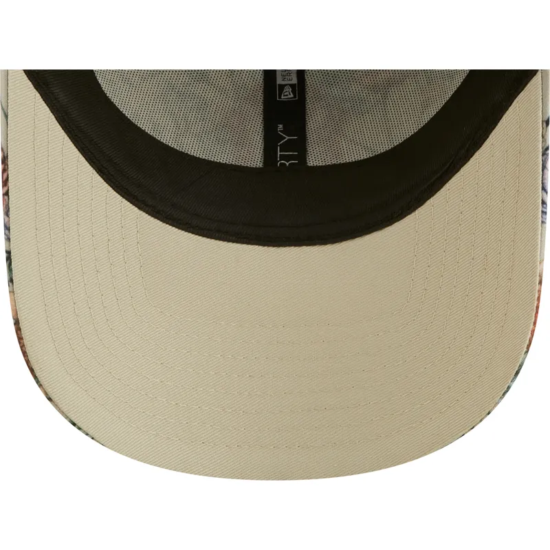 cappelli-curva-beige-cinghia-regolabile-9forty-all-over-print-floral-dei-new-york-yankees-mlb-di-new-era