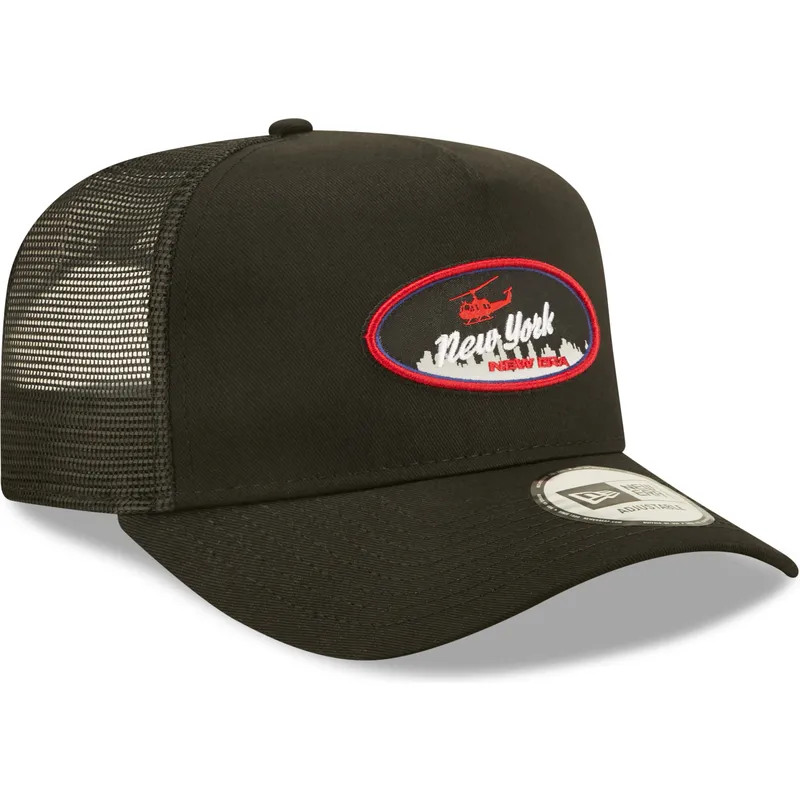 mutzen-gebogen-schwarz-snapback-a-frame-von-new-era