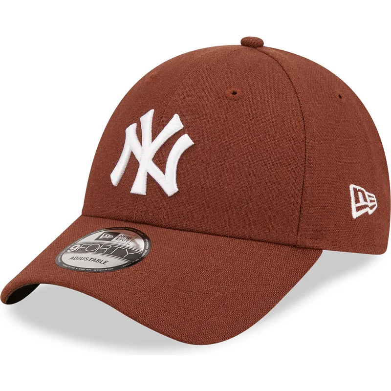 mutzen-gebogen-braun-verstellbares-band-9forty-linen-der-new-york-yankees-mlb-von-new-era mutzen-gebogen-braun-verstellbares-band-9forty-linen-der-new-york-yankees-mlb-von-new-era