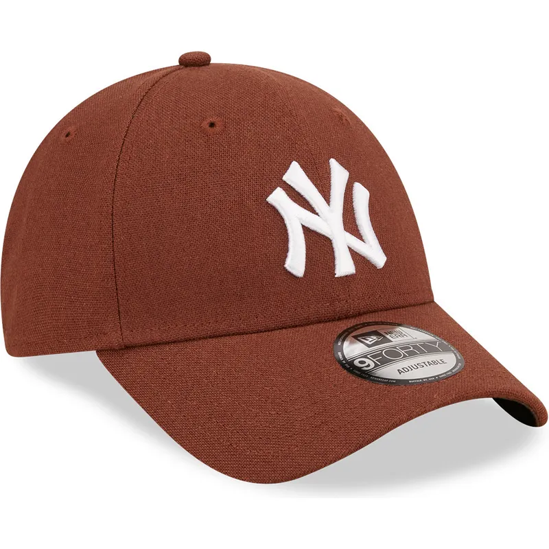 mutzen-gebogen-braun-verstellbares-band-9forty-linen-der-new-york-yankees-mlb-von-new-era mutzen-gebogen-braun-verstellbares-band-9forty-linen-der-new-york-yankees-mlb-von-new-era