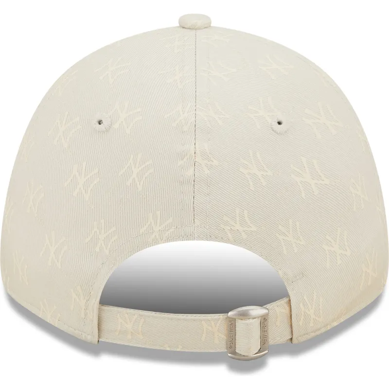 bezowa-regulowana-czapka-z-daszkiem-dla-kobiet-9forty-monogram-new-york-yankees-mlb-new-era