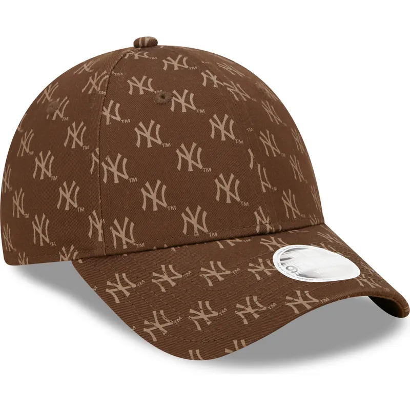 mutzen-gebogen-braun-verstellbares-band-9forty-monogram-der-new-york-yankees-mlb-von-new-era