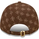 mutzen-gebogen-braun-verstellbares-band-9forty-monogram-der-new-york-yankees-mlb-von-new-era