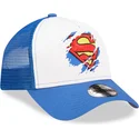 blaue-und-weisse-trucker-kappe-fur-jungen-a-frame-superman-dc-comics-von-new-era
