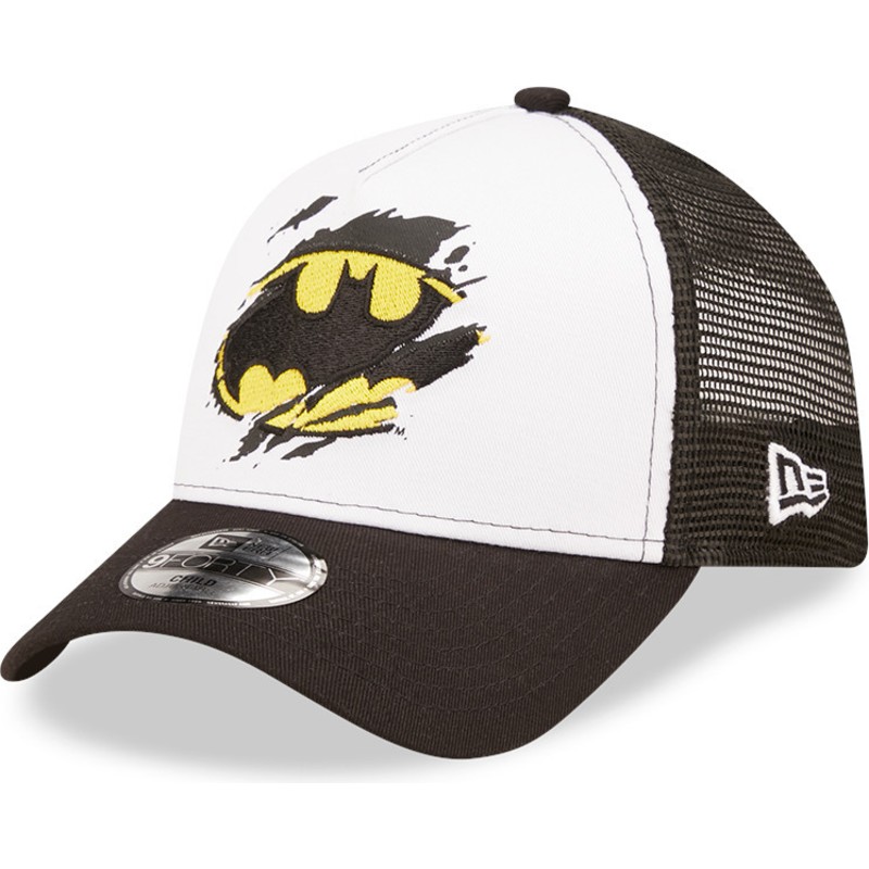 new-era-youth-a-frame-dc-comics-batman-black-and-white-trucker-hat