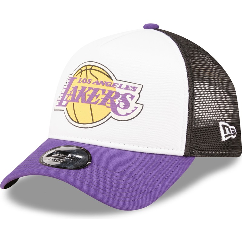 Casquette Trucker Blanche Noire Et Violette A Frame Team Colour Los