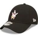 schwarze-verstellbare-9forty-kappe-mit-gebogenem-schirm-von-patrick-star-spongebob-von-new-era