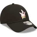 schwarze-verstellbare-9forty-kappe-mit-gebogenem-schirm-von-patrick-star-spongebob-von-new-era