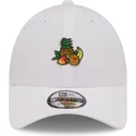 cappellino-visiera-curva-bianco-regolabile-juice-tropical-fruits-9forty-food-icon-di-new-era