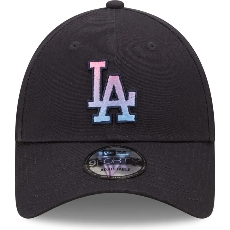 cappelli-curva-blu-marino-cinghia-regolabile-9forty-gradient-infill-dei-los-angeles-dodgers-mlb-di-new-era