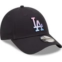 mutzen-gebogen-marineblau-verstellbares-band-9forty-gradient-infill-der-los-angeles-dodgers-mlb-von-new-era