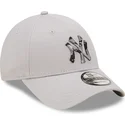 cappellino-curvo-grigio-regolabile-9forty-seasonal-infill-dei-new-york-yankees-mlb-di-new-era