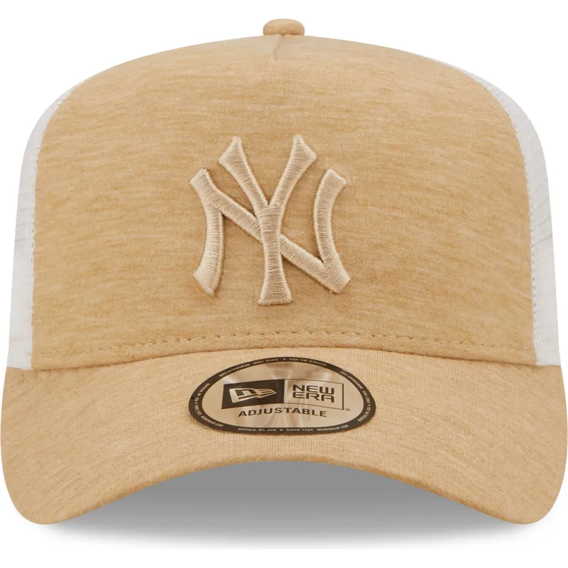 cappelli-curva-marrone-cinghia-regolabile-a-frame-jersey-essential-dei-new-york-yankees-mlb-di-new-era