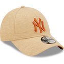 new-era-curved-brim-brown-logo-9forty-jersey-essential-new-york-yankees-mlb-brown-adjustable-cap