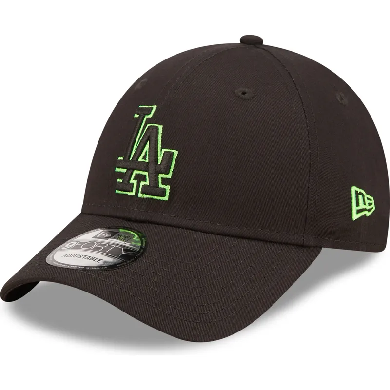 mutzen-gebogen-schwarz-verstellbares-band-9forty-neon-outline-der-los-angeles-dodgers-mlb-von-new-era