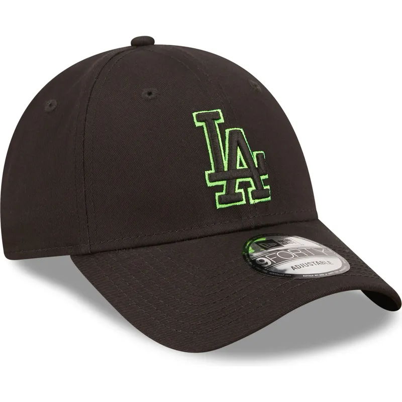 mutzen-gebogen-schwarz-verstellbares-band-9forty-neon-outline-der-los-angeles-dodgers-mlb-von-new-era