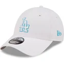 cappello-curvo-bianco-regolabile-con-logo-blu-9forty-neon-outline-dei-los-angeles-dodgers-mlb-di-new-era