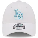 cappello-curvo-bianco-regolabile-con-logo-blu-9forty-neon-outline-dei-los-angeles-dodgers-mlb-di-new-era