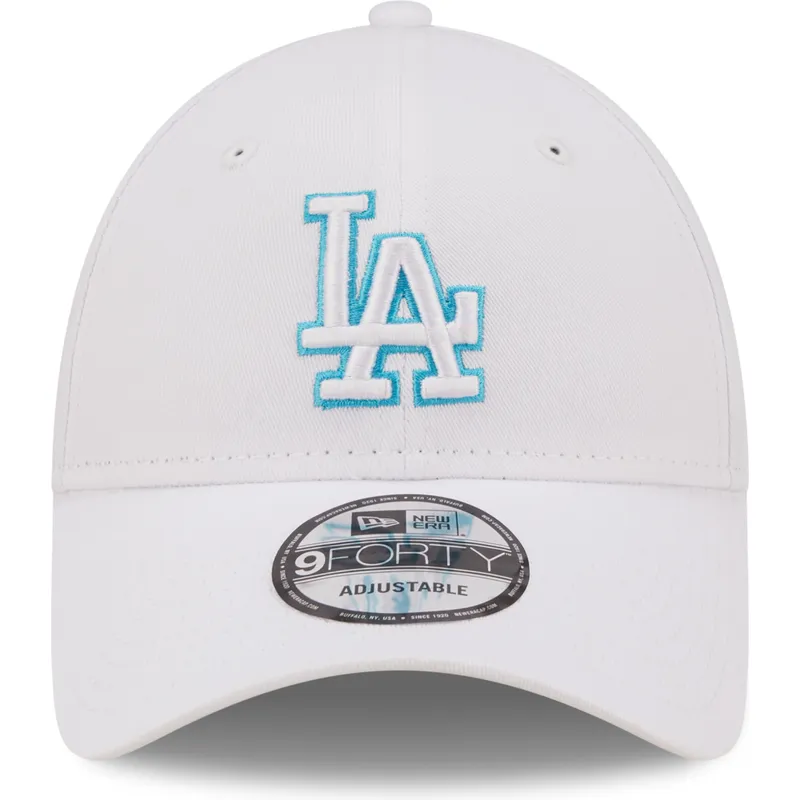 mutzen-gebogen-weiss-verstellbares-band-9forty-neon-outline-der-los-angeles-dodgers-mlb-von-new-era