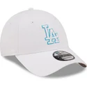 cappello-curvo-bianco-regolabile-con-logo-blu-9forty-neon-outline-dei-los-angeles-dodgers-mlb-di-new-era