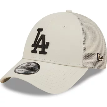 Casquette trucker beige ajustable A Frame Home Field Los Angeles Dodgers MLB New Era