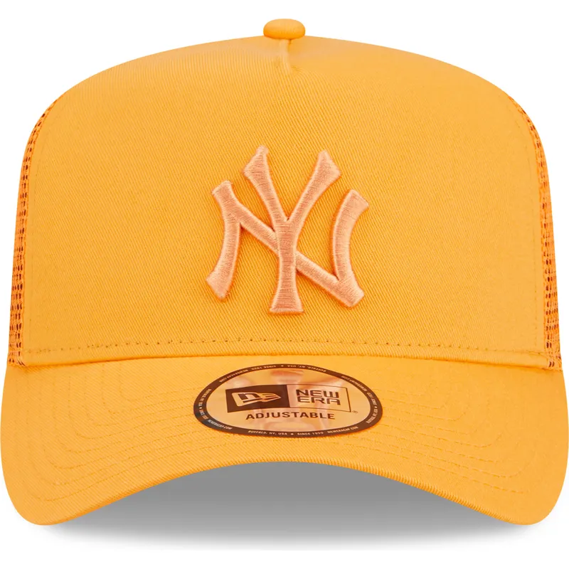cappelli-curva-arancia-snapback-a-frame-tonal-mesh-dei-new-york-yankees-mlb-di-new-era