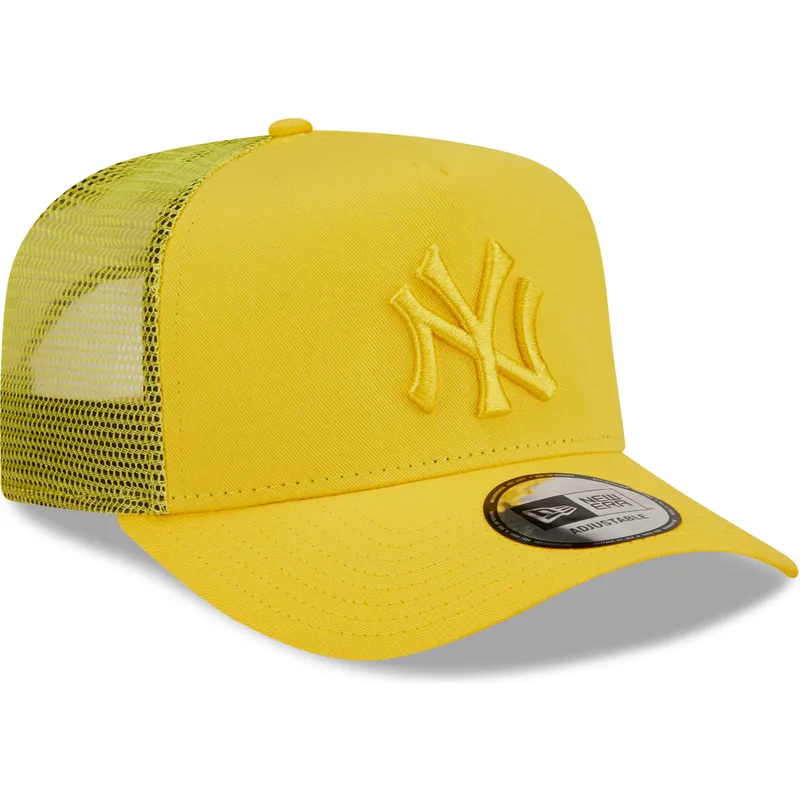 cappelli-curva-giallo-snapback-a-frame-tonal-mesh-dei-new-york-yankees-mlb-di-new-era