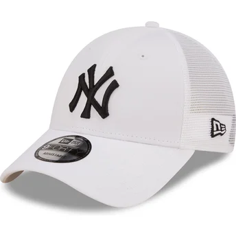weisse-verstellbare-trucker-cap-a-frame-home-field-der-new-york-yankees-mlb-von-new-era