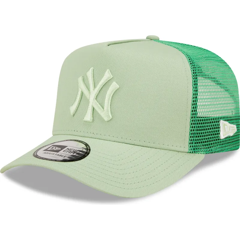 cappelli-curva-verde-snapback-claro-a-frame-tonal-mesh-dei-new-york-yankees-mlb-di-new-era