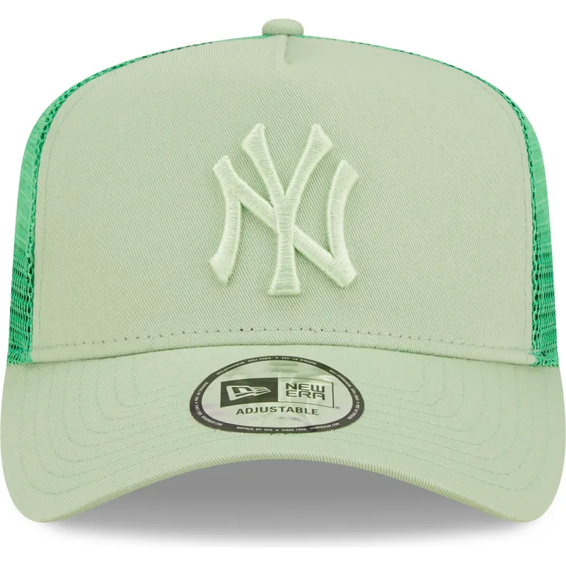 cappelli-curva-verde-snapback-claro-a-frame-tonal-mesh-dei-new-york-yankees-mlb-di-new-era