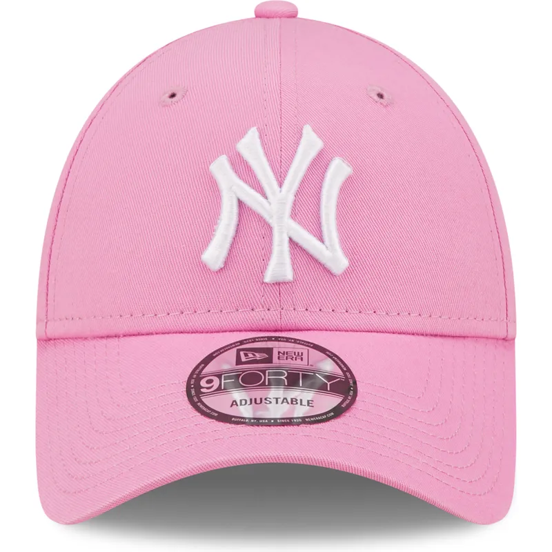 cappelli-curva-rosa-cinghia-regolabile-9forty-league-essential-dei-new-york-yankees-mlb-di-new-era