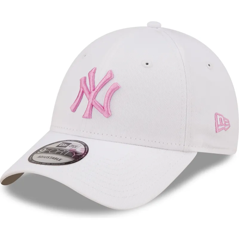 cappelli-curva-bianco-cinghia-regolabile-rosa-9forty-league-essential-dei-new-york-yankees-mlb-di-new-era cappelli-curva-bianco-cinghia-regolabile-rosa-9forty-league-essential-dei-new-york-yankees-mlb-di-new-era