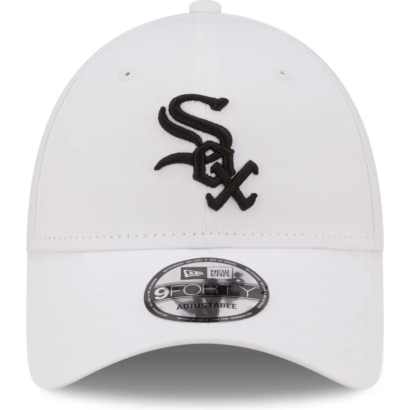 mutzen-gebogen-weiss-verstellbares-band-negro-9forty-league-essential-der-chicago-white-sox-mlb-von-new-era