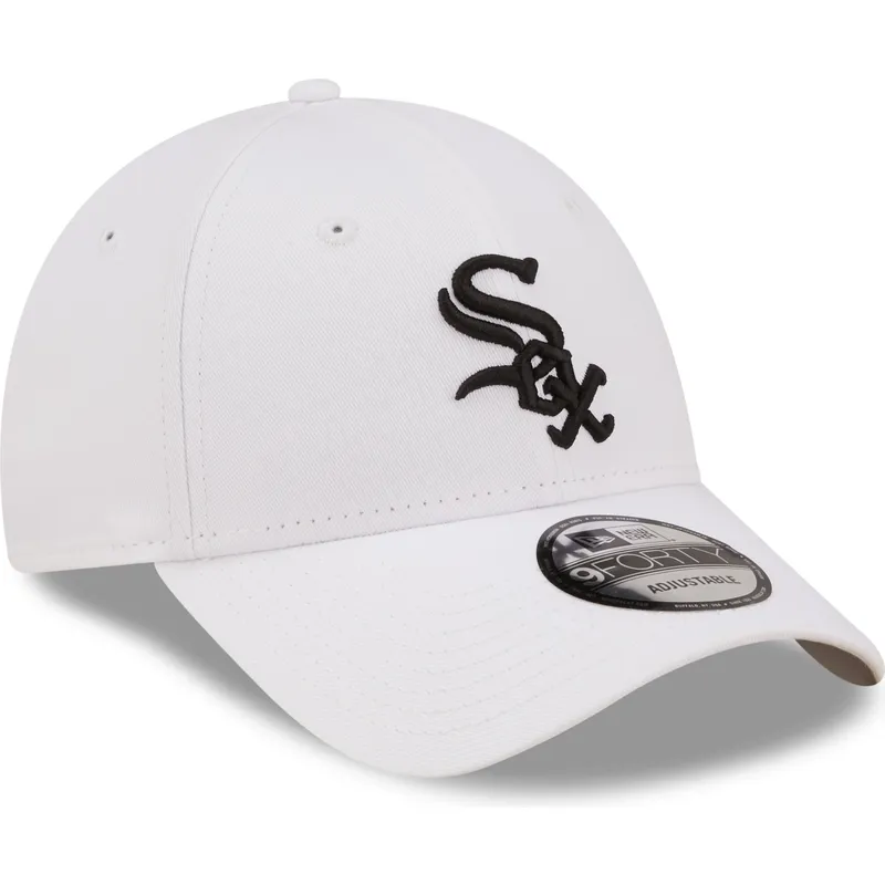 mutzen-gebogen-weiss-verstellbares-band-negro-9forty-league-essential-der-chicago-white-sox-mlb-von-new-era
