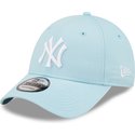 new-era-curved-brim-9forty-league-essential-new-york-yankees-mlb-light-blue-adjustable-cap