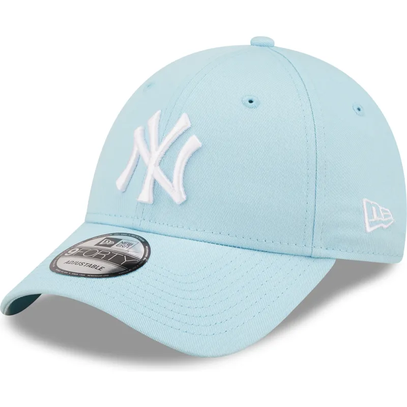 cappelli-curva-blu-cinghia-regolabile-claro-9forty-league-essential-dei-new-york-yankees-mlb-di-new-era