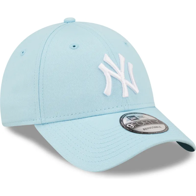 mutzen-gebogen-blau-verstellbares-band-claro-9forty-league-essential-der-new-york-yankees-mlb-von-new-era