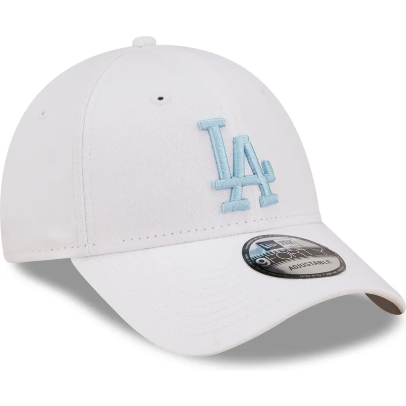 mutzen-gebogen-weiss-verstellbares-band-9forty-league-essential-der-los-angeles-dodgers-mlb-von-new-era